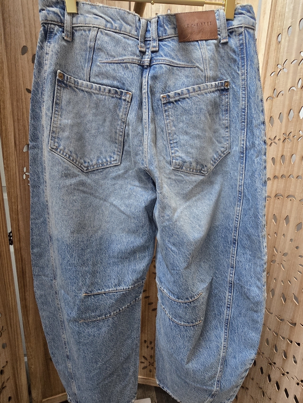NWOT We The Free Good Luck Mid-Rise Barrel Jeans - Picture 12 of 16
